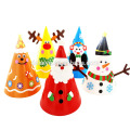 Decoraciones de Navidad DIY Christmas Paper Hat Kids Early Learning